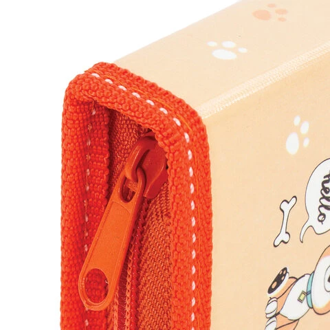 Пенал ПИФАГОР, 1 отделение, ламинированный картон, 19х9 см, "Corgi",