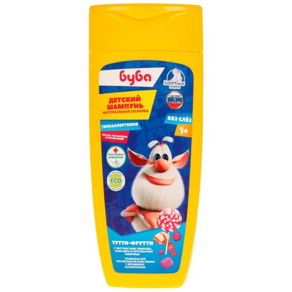 Детский шампунь БУБА тутти-фрутти 250мл с экстрактом лаванды алоэ Вера