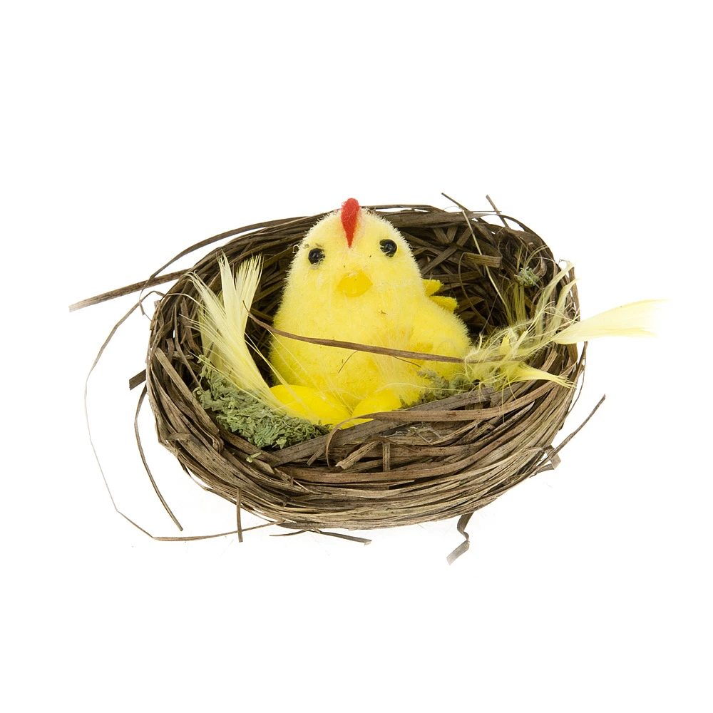 Фигурка декоративная "Курочка в гнезде" 7*7*4см. (3вида) (min48)