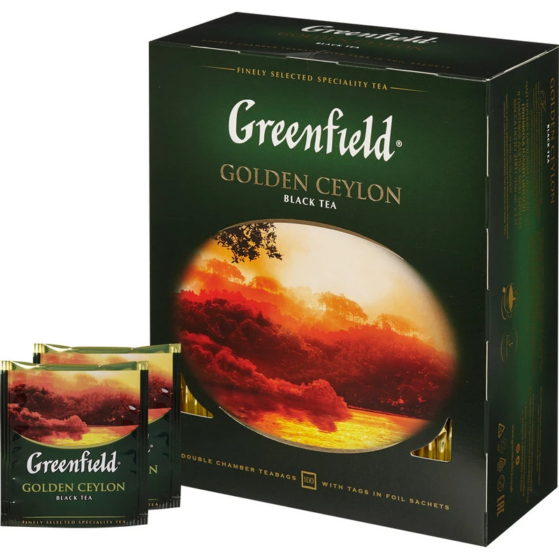 Чай Greenfield Golden Ceylon черный фольгир.100пак/уп 0581-09