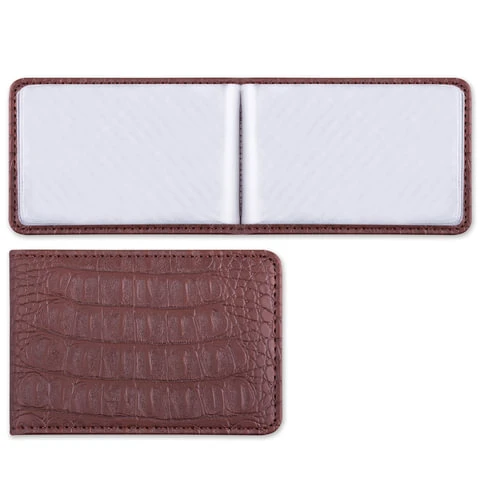 Визитница однорядная BRAUBERG "Cayman", на 20 визиток, под кожу