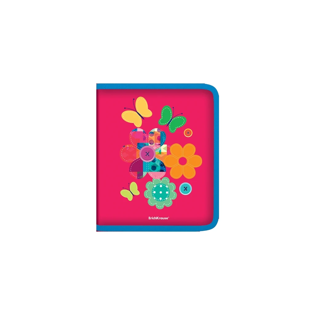 Папка для тетрадей на молнии пластиковая Erich Krause Patchwork, A5+ (в пакете