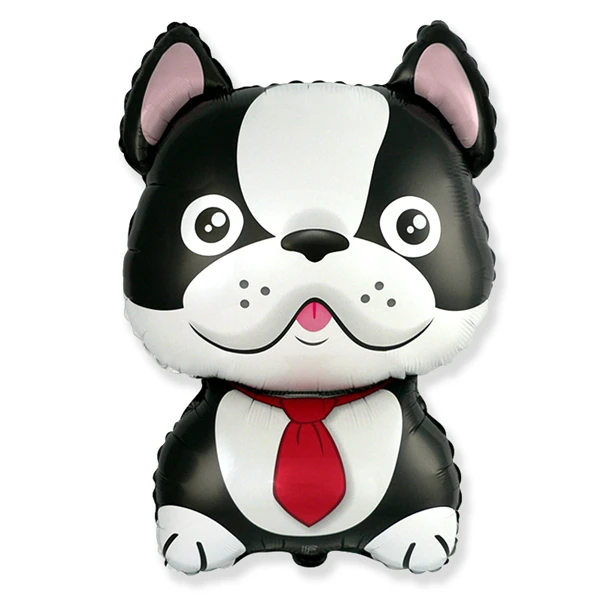 Фигура Французский бульдог черный 32 см X 46 см фольгированный шар