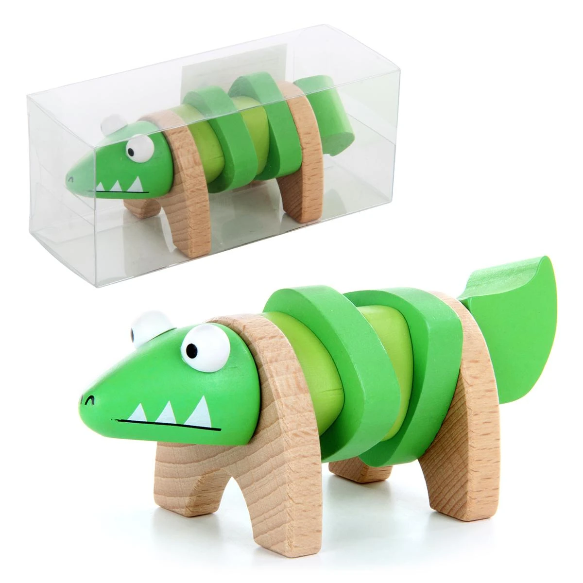 Деревянная игрушка Сортер "Собери Крокодила", 8 деталей. 85188