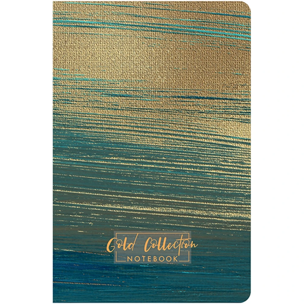 Блокнот "Gold Collection blue" А6 96 листов, твердая ламинированная