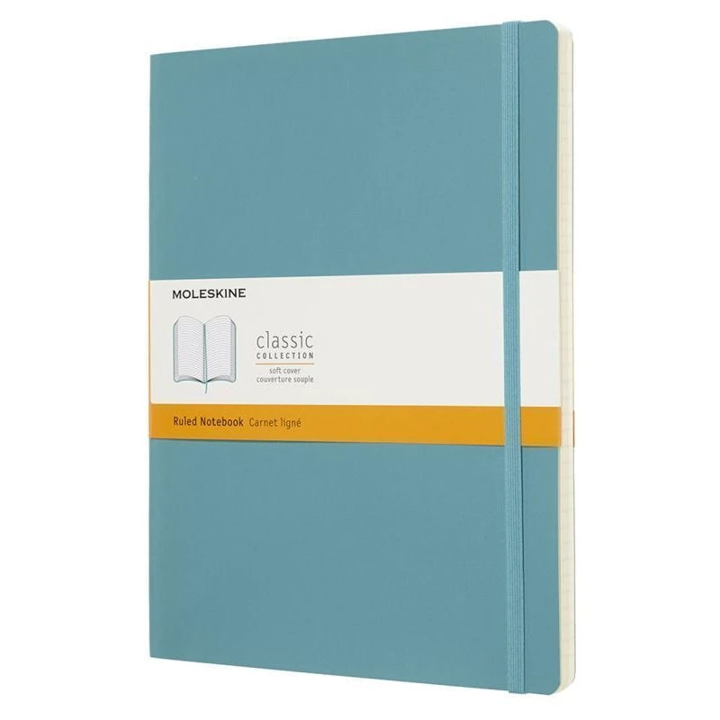 Блокнот Moleskine Classic Soft XL, 192 стр., голубой, в линейку