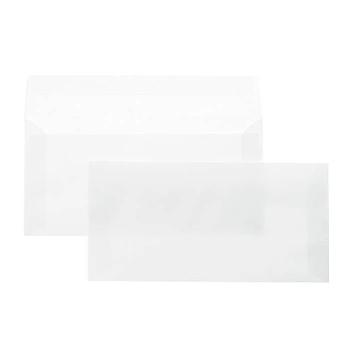 Конверт почтовый оф. Е65 110x220 стрип чистый 80 г/м2 белый плоск.евробумага