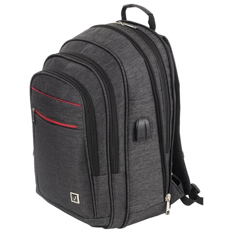 Рюкзак BRAUBERG BUSINESS универсальный, с отделением для ноутбука, USB-порт,