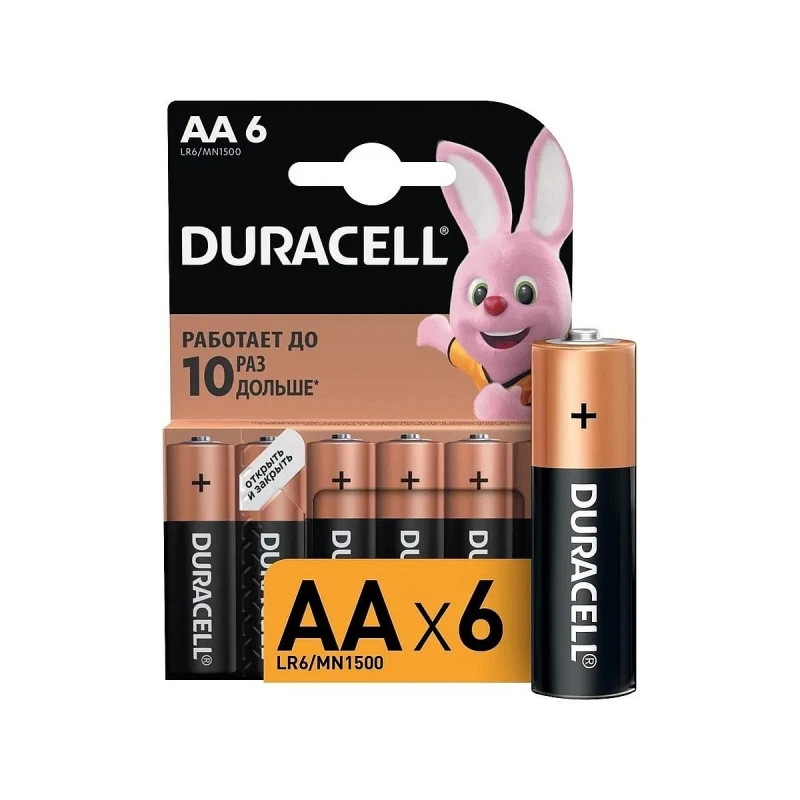 Батарейка DURACELL BASIC АА/LR6-6BL уп