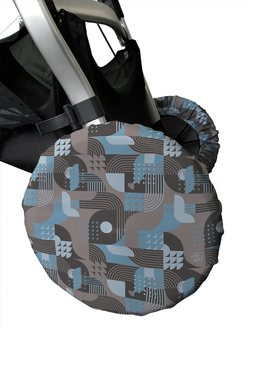 Чехлы на колеса коляски sfer.tex Геометрический дизайн 32 см, 4 штуки