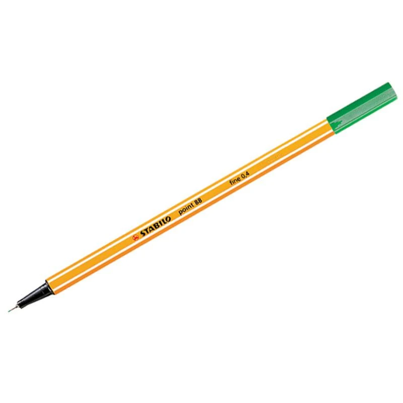 Ручка капиллярная "Point 88" зеленая, 0,4мм: 88/36 штр.: 