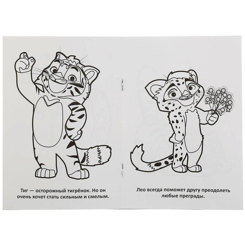 Раскраска А5 Умка "Первая раскраска. Лео и Тиг. Веселая команда",
