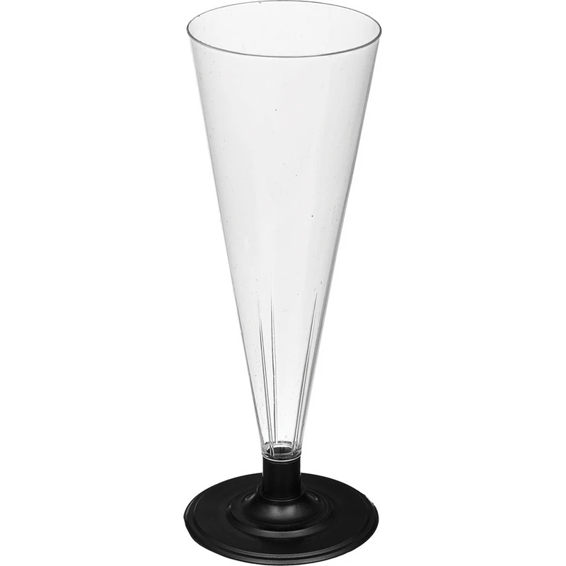 Бокал одноразовый для шампанского Комус пластиковый прозрачный (180 -мл,
