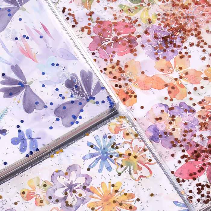 Книжка записная А5 с жидкостью и глиттером