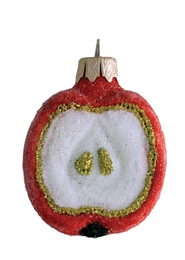 Ёлочное украшение "Половинка яблока", в подарочной упаковке, h-6см
