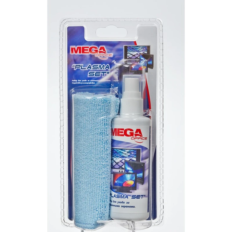 Набор для чистки оргтехники ProMega Office Plasma экранов,спрей 100+салф.ми штр.