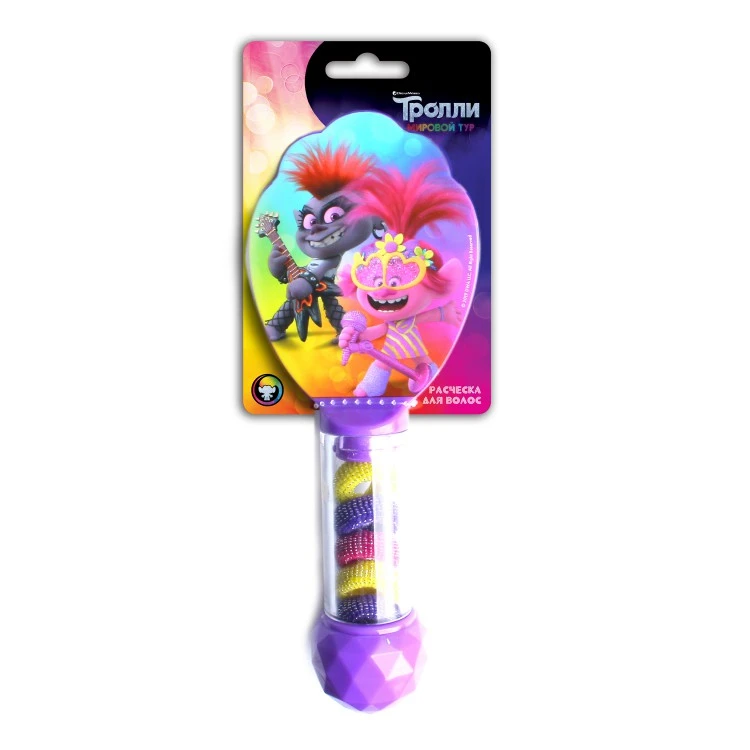Расческа для волос «Тролли», фиолетовая Расческа для волос «Тролли», фиолетовая