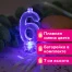 Цифра-подсвечник "6" светодиодная, ЗОЛОТАЯ СКАЗКА, в наборе 4 свечи 6