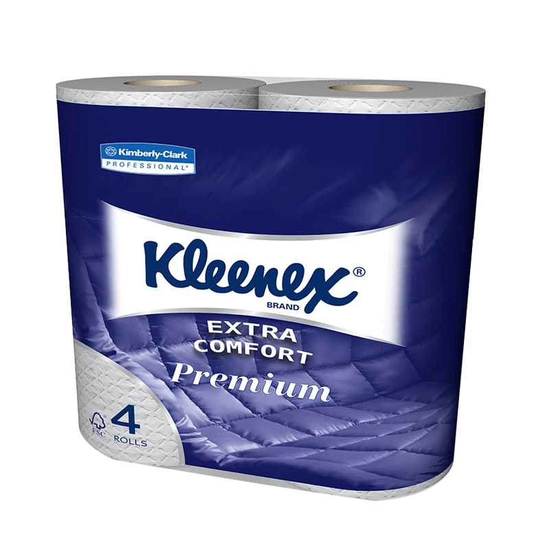 Бумага туалетная Kimberly-Clark "Kleenex" 4-слойная, 19,2м/рул., 4шт.,