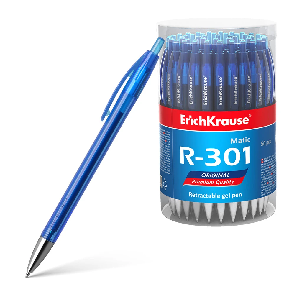 Ручка гелевая автоматическая Erich Krause R-301 Original Gel Matic 0.5, цвет