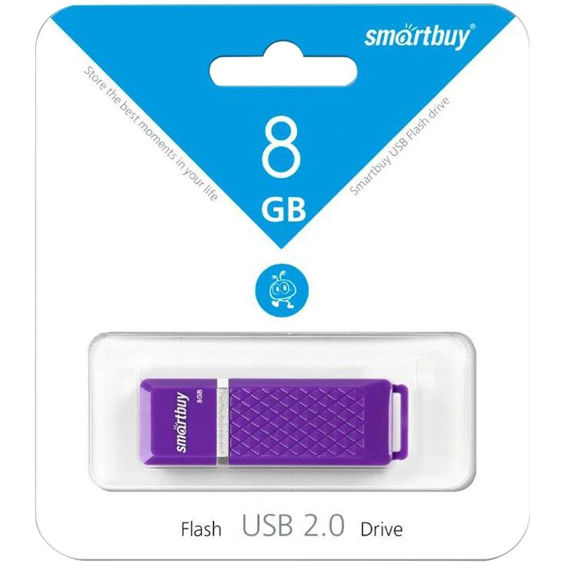 Память Smart Buy USB Flash  8GB Quartz фиолетовый: SB8GBQZ-V штр.: 