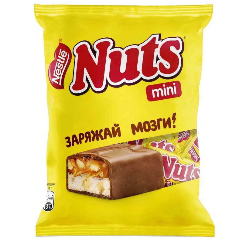 Шоколадный батончик Nuts Mini, 148г.