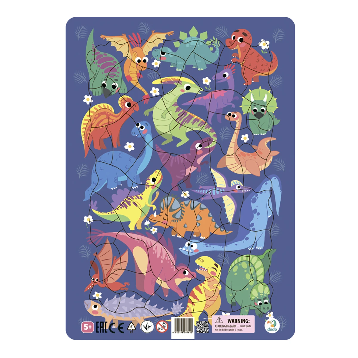 Арт.R300181 Пазл в рамке "Динозавры" 53 элемента