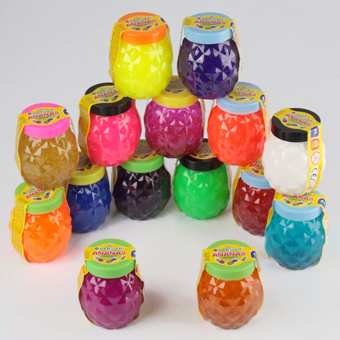 Слайм (лизун) "Darvish" Ananas неон с глиттером в баночке ананас 70г Слайм (лизун) "Darvish" Ananas неон с глиттером в баночке ананас 70г