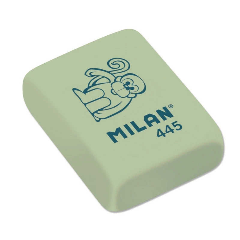 Ластик каучук Milan 445, размер 31x23x9мм, 6 штук в блистере BMM10049