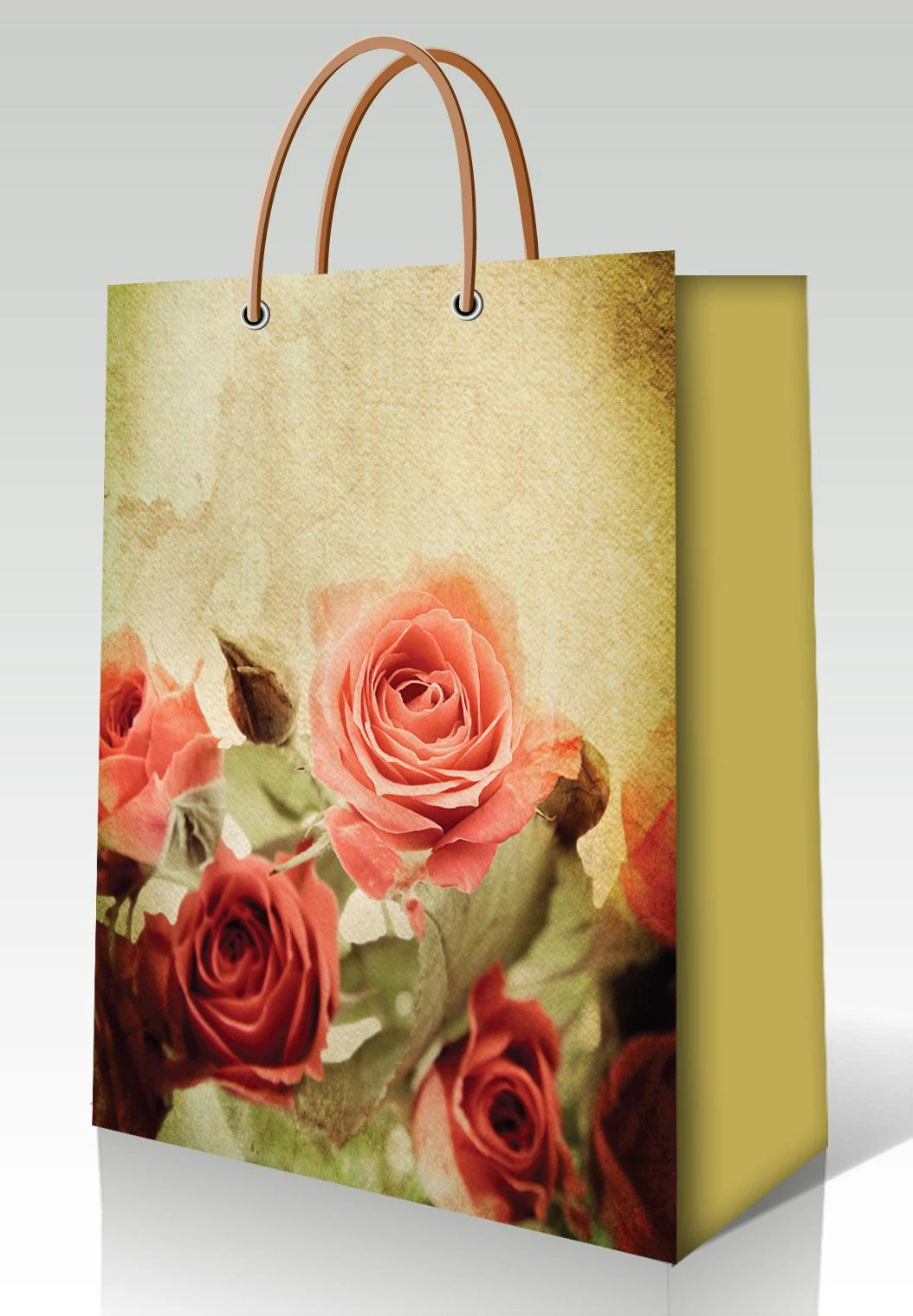 Сумка крафт 16 натуральный 22Х26Х10 см "Бафф бьюти"