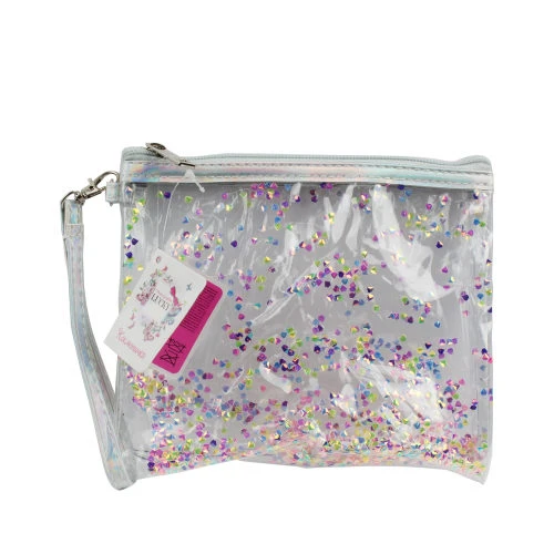 Lucky косметичка на молнии с пайетками-кристалликами 19х15 см,пакет,бирка.