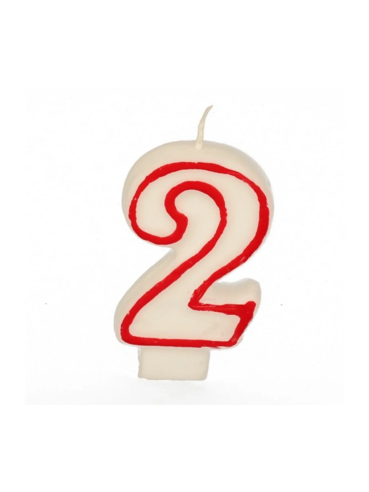 Свеча "Цифра 2" два цвета 70 мм (1 час). MNC00-91