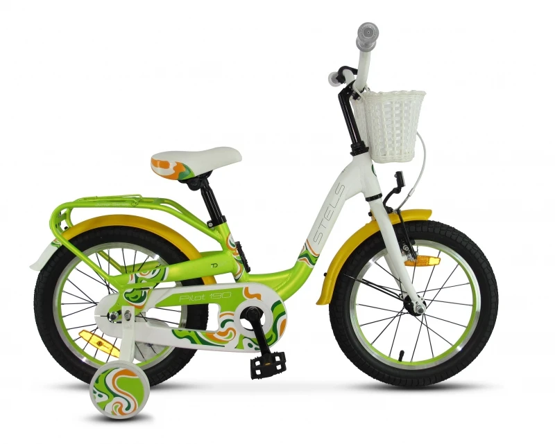 Велосипед 16" Stels Pilot 190 V030 (ALU рама) Зеленый/Желтый/белый