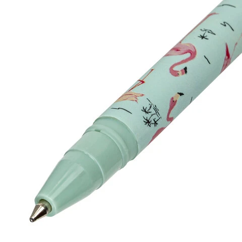 Ручка шариковая BRAUBERG SOFT TOUCH STICK "FLAMINGO", СИНЯЯ, мягкое