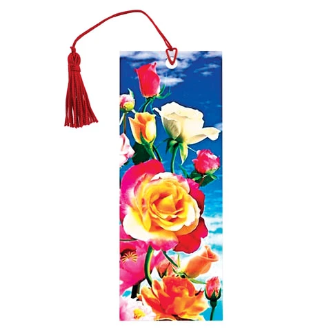 Закладка для книг с линейкой, 3D-объемная, BRAUBERG "Розы", с