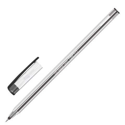 Ручка шариковая масляная STAFF "Basic", ЧЕРНАЯ, корпус матовый,