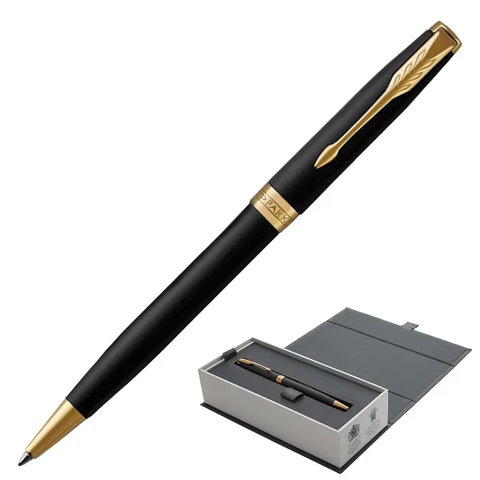 Ручка шариковая PARKER "Sonnet Core Matt Black GT", корпус черный