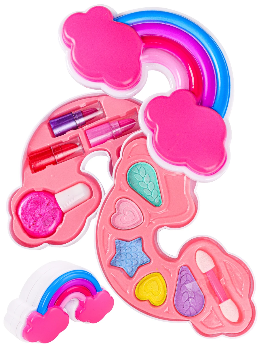 Набор детской косметики"РАДУГА" (тени для век, помада, блеск для губ,