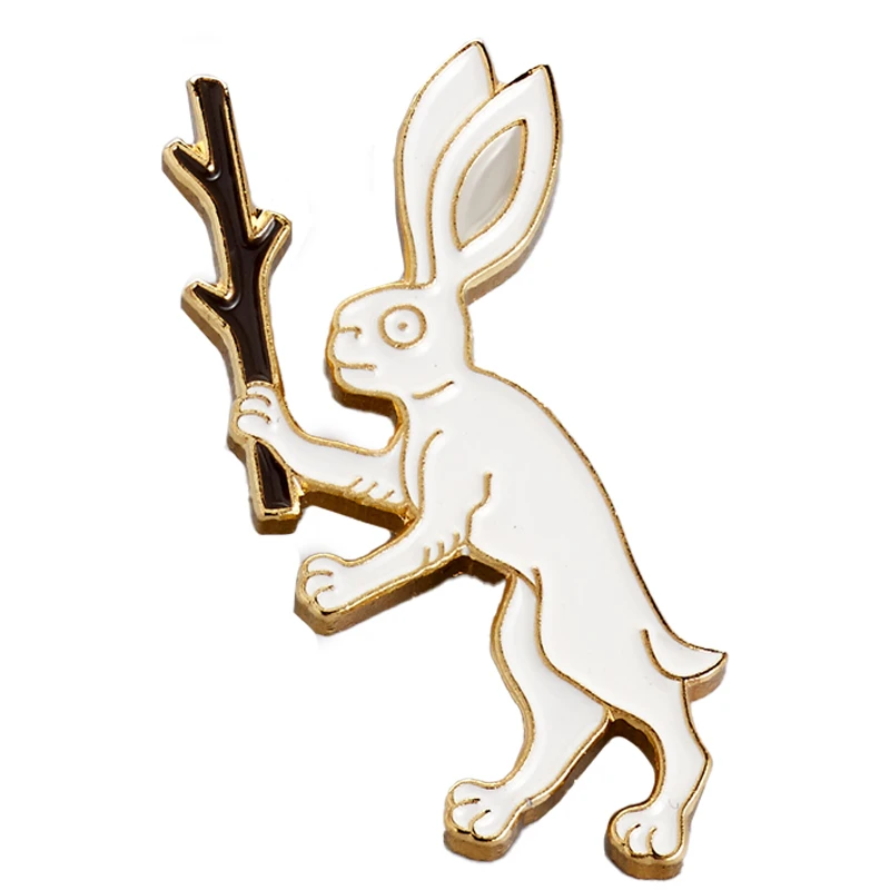 Значок металлический Подписные издания "Заяц", эмаль, 1,5*2,5см