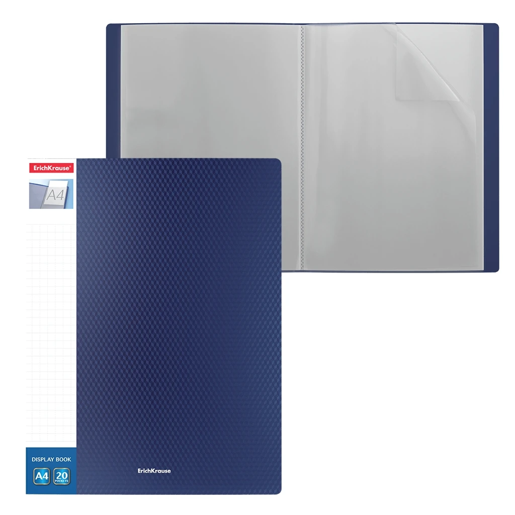 Папка файловая пластиковая с карманом на корешке Erich Krause Diamond Original,