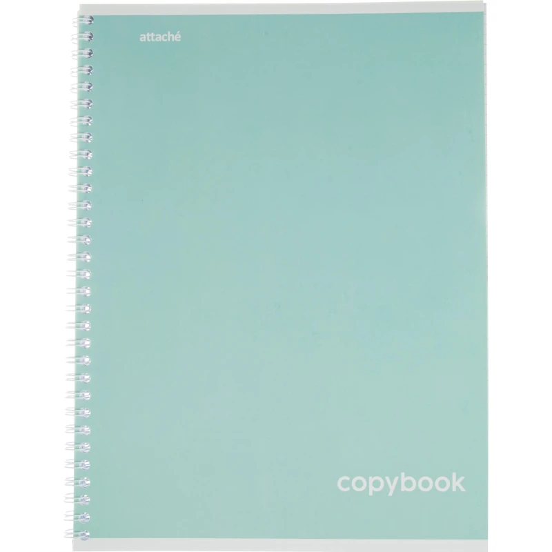Тетрадь Attache Акварель гребень картон А4 96 л, бирюза