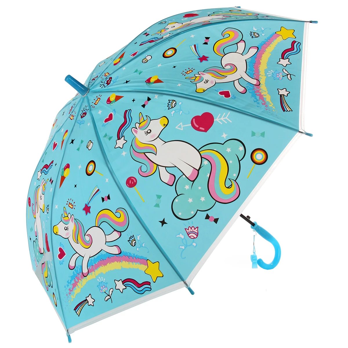 Зонтик детский трость, в ассортименте, длина 66см/диам. 81см.