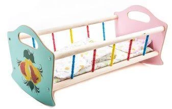 Кроватка для кукол деревянная бол СУС3