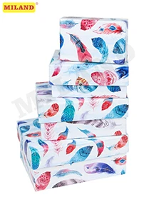 Набор прямоугольных коробок 4 в 1 "Легкость" (15 х 11 х 7 - 9 х 5 х 4