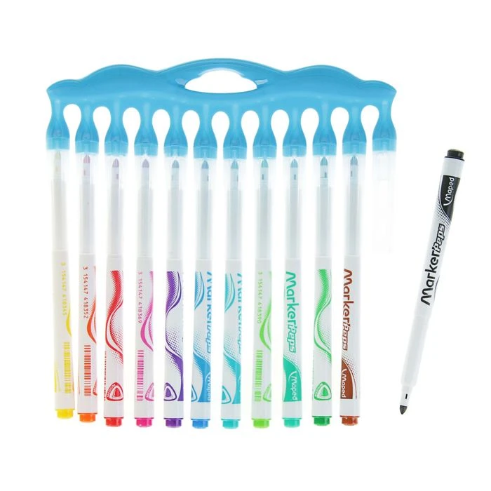 Набор маркеров для доски 12 цветов 1.5 мм, Maped Marker Peps Innovatio, футляр