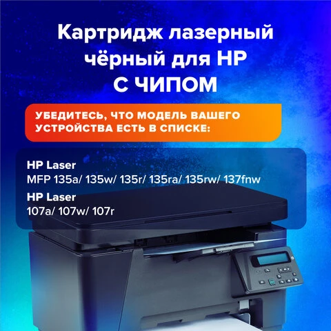 Картридж лазерный SONNEN (SH-W1106A) С ЧИПОМ для HP Laser107/135 ВЫСШЕЕ