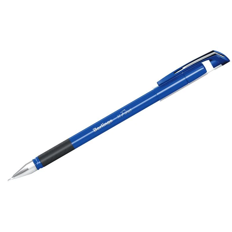 Ручка шариковая Berlingo "xFine" синяя, 0,3мм, грип. CBp_03500