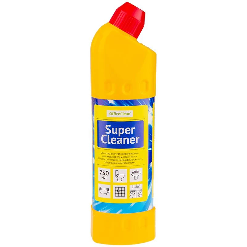 Средство для туалета OfficeClean "SuperCleaner", гель универсальный,