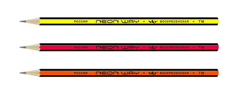 "ВКФ" "Neon way" 3P-1565 Набор графитных карандашей ОПП