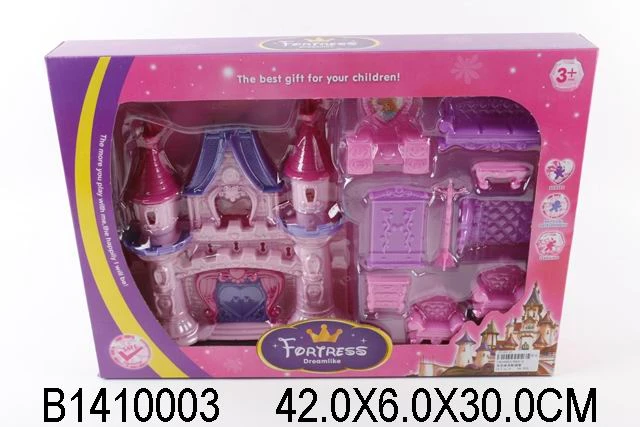 Замок для кукол (42,5x30см) "ЗАМОК ПРИНЦЕССЫ-1" (10 предметов), в